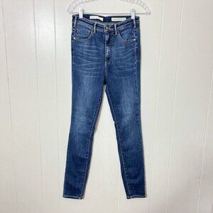 Pilcro and the Letterpress Superscript Jeans High Rise Blue Denim Size 27 EUC